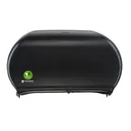 image of Carlisle R4000REBK San Jamar - Classic Ecologic™ Twin 9" Jumbo Bath Tissue Dispenser