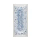 image of GET B230090-CLB Elite Plate, 9" x 4-1/4", Rectangular, Light Blue, Melamine, Dishwasher Safe