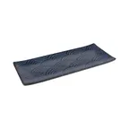 image of GET B230115-CDB Dark Blue Rectangular Melamine Plate 11-1/2" x 4-7/8" Dishwasher Safe