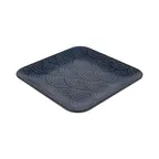image of GET B232079-CDB Elite Global Solutions Plate, 7-7/8" Square, Dark Blue, Melamine, Dishwasher Safe