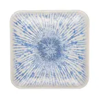 image of GET B232079-CLB Elite Global Plate, 7-7/8" Square, Light Blue Melamine, Dishwasher Safe