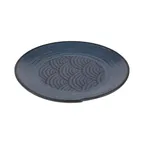 image of GET B233088-CDB Dark Blue 8-7/8" Melamine Plate, Irregular Round, Dishwasher Safe