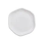 image of GET PA1101892912 Hexagonal Porcelain Dinner Plate 11.6" Dia. x .600" H Corona Ancestral - 1 Dozen