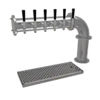 image of Glastender PC-6-SS Draft Tower, Countertop Air‑Cooled, 6 Faucets, 4" Column, Drain Pan, Steel Finish