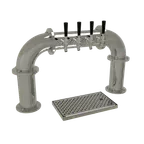 image of Glastender PP-4-MF Pipe Pass-Thru Draft Tower, Countertop, Air-Cooled, 4" Steel Columns, Drain Pan