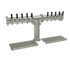 image of Glastender PT-10-MF Draft Dispensing Tower, Countertop, Air‑Cooled, 1‑Col 4" Steel 10 Faucets,Insert