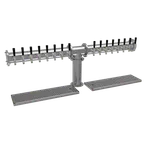 image of Glastender PT-16-SS Air‑Cooled Countertop Tower 16 SS Faucets, 1 4" Column, Drain Pan with Insert, SS