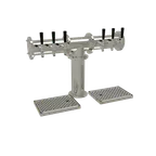 image of Glastender PT-6-MF Draft Tower, Air‑Cooled, 6 Stainless Steel Faucets, 4" Column, Drain Pan