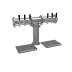 image of Glastender PT-6-SS Draft Tower, AirCooled, 6 SS Faucets, 4" Column, Drain Pan W/ Removable Insert SS