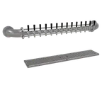 image of Glastender PW-14-SS Draft Tower – Wall‑Mount, Air‑Cooled, 14 SS Faucets, Drain Pan, SS Finish