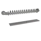 image of Glastender PW-16-SS Wall‑Mount Draft Tower, 16 SS Faucets, Drain Pan with Inserts, Steel Finish