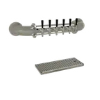 image of Glastender PW-6-MF Wall‑Mount Draft Tower, 6 Stainless Steel Faucets, Air‑Cooled, Drain Pan