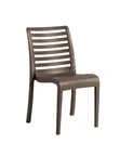 image of Grosfillex UT947037 Astoria Stacking Sidechair, 20.9"W x 23.4"D x 34.7"H, Bronze, Polypropylene, UV Resistant