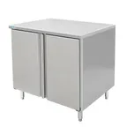 image of GSW USA CTD-2448H 48" Cabinet Base Hinged Doors Work Table with Adjustable Mid-Shelf