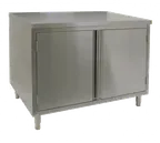 image of GSW USA CTD-3060H 60" Cabinet Base Hinged Doors Work Table with Adjustable Mid-Shelf
