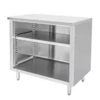 image of GSW USA CTN-2460 Cabinet Base Open Front Work Table with Mid-Shelf, 60"W X 24"D