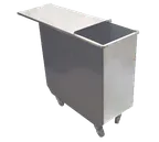 image of GSW USA DN-FB100 Flour Bin, 100 Qt/25 Gal, 13-1/4" W x 28-1/4" L x 23" H, Steel, Sliding Cover, ETL