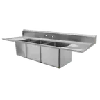 image of GSW USA SH12163DDN Sink, Three Compartment, Drop-In, 60"W X 22"D X 14"H