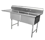 image of GSW USA SH24242L Sink, Two Compartment, 75-1/4"W X 30"D X 45"H