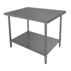 image of GSW USA WT-EP2412 12" Open Base Economy Work Table with Undershelf / without Backsplash