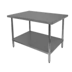 image of GSW USA WT-P2430 30" Open Base Work Table with Undershelf - Without Backsplash