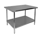 image of GSW USA WT-P3024 24" Open Base Work Table, Stainless Steel Base / Flat Top (Without Backsplash)