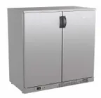 image of Infrico USA IMD-ERV25IISD 36" Two-Section Glass Door Merchandiser, 8.0 cu. ft., Stainless Steel, 1/5 HP