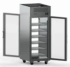 image of Infrico USA IRR-AGB701PDCR 27" 2-Glass Door Pass Thru Refrigerator, 19.7 cu. ft., Top Mounted