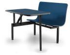 image of JustChair CONT-ADA-44 Contour Table Unit, 44in L, ADA Compliant, Black, Laminated Top, Welded Steel Frame