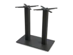 image of JustChair TBFLAT-RECT 16x28 Rectangular Steel Table Base, Black Powder Coat, Dining Height