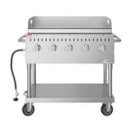 image of Koolmore CGKIT3-36G Commercial LP Gas Outdoor Grill w/ 5 Burners, Griddle, 80.000 BTU