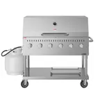 image of Koolmore CGKIT4-48D Commercial LP Gas Outdoor Grill w/ 6 Burners, Roll Dome, 96.000 BTU