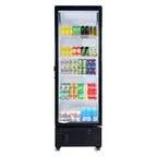 image of Koolmore KM-MDR-1GD-10C 22" Merchandiser Refrigerator, 10 cu ft, Stainless Steel, Glass Door, Defrost