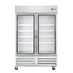 image of Koolmore KM-RIC-2DGD 2-Section Glass Door Convertible Refrigerator Freezer, Bottom Mounted, 49 cu. ft.
