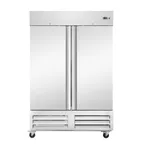 image of Koolmore KM-RIC-2DSS 2-Solid Door Convertible Refrigerator Freezer, Bottom Mounted, 49 cu. ft., Stainless Steel