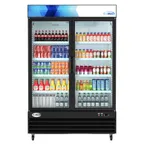 image of Koolmore MDR-2GD-45C 53" Two Section Merchandiser Refrigerator with Glass Door, 45 cu. ft.