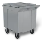 image of Kloppenberg PCC-125 Ice Shuttle Cart, 125 Lb Capacity, Black Bin, Hinged, 22" Door, Made in USA
