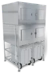 image of Kloppenberg SPS-2-SL Shuttle Plus Ice Bin 2500 Lb 40‑49" Width 36" Door Stainless NSF Made In USA