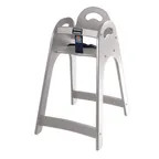 image of Koala KB105-01 Designer High Chair, 16.5W x 21.75D x 29.5H, Gray Frame & Seat, Stackable, HDPE