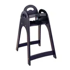 image of Koala KB105-02KD Designer High Chair, Black Frame & Seat, 16.5W x 21.75D x 29.5H, Stackable, HDPE