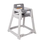 image of Koala KB950-01 Gray High Density Polyethylene Stackable Diner High Chair, 22-1/4"W x 23-1/2"D x 30-1/4"H