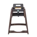 image of Koala KB950-09-KD Stackable Diner High Chair, 22-1/4"W x 23-1/2"D x 30-1/4"H, Brown Frame & Seat, High Density Polyethylene