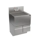 image of Krowne AL24-24 24" Alchemy Series Underbar Ice Bin/Cocktail Unit, Cabinet Base - 92 lbs