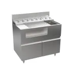 image of Krowne AL24-LAB38-D 38" Alchemy Series Underbar Ice Bin/Cocktail Unit / Pull-Out Drawer Base