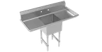 image of Krowne CS-1818-LR-LF One Compartment Sink, 54"W X 24"D X 43"H