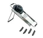 image of Louis Tellier 15000 Du Chef Mandoline Slicer – 18/10 Stainless Steel, Stainless Blades, Black Polycarbonate Guard, Frame