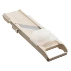 image of Louis Tellier BN64 Benriner Mandoline Slicer, 3 Stainless Blades (1mm, 2mm, 3mm), ABS Finger Guard, Japan