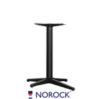 image of Oak Street B2230NR-STD 30x22 Norock Trail Table Base, 28-1/5in Dining Height, Black Steel