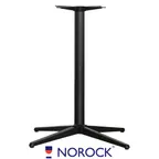 image of Oak Street B36NR-BAR 36" Norock Trail Table Base, Bar Height, Steel, Black Finish