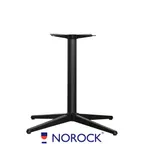 image of Oak Street B36NR-STD Norock Trail Table Base, 36" Base Spread, 2.9" Steel Column, Black Finish